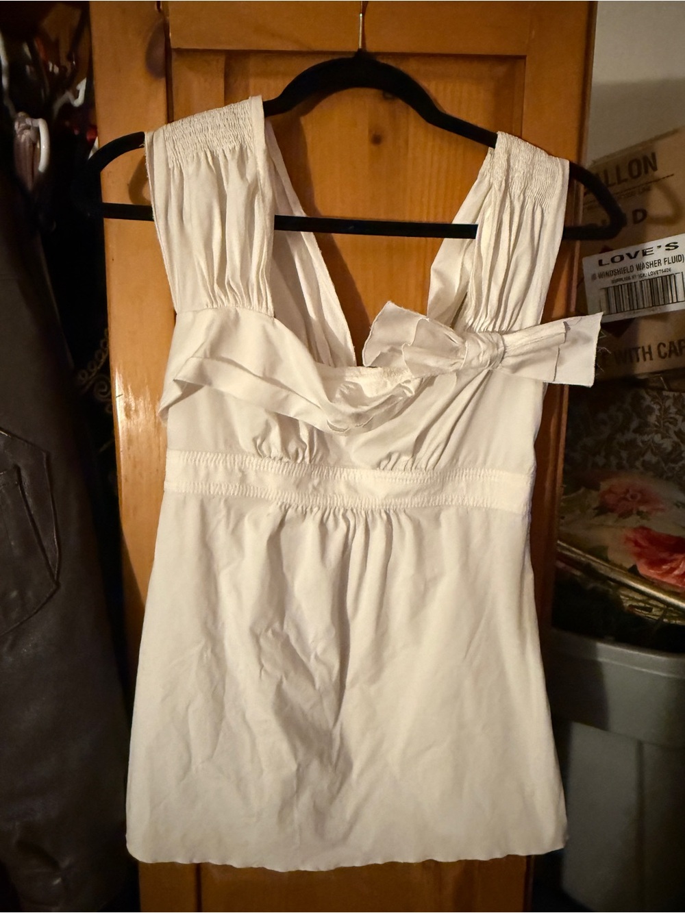 PradaWhite Sleeveless Bow Front Tank Top